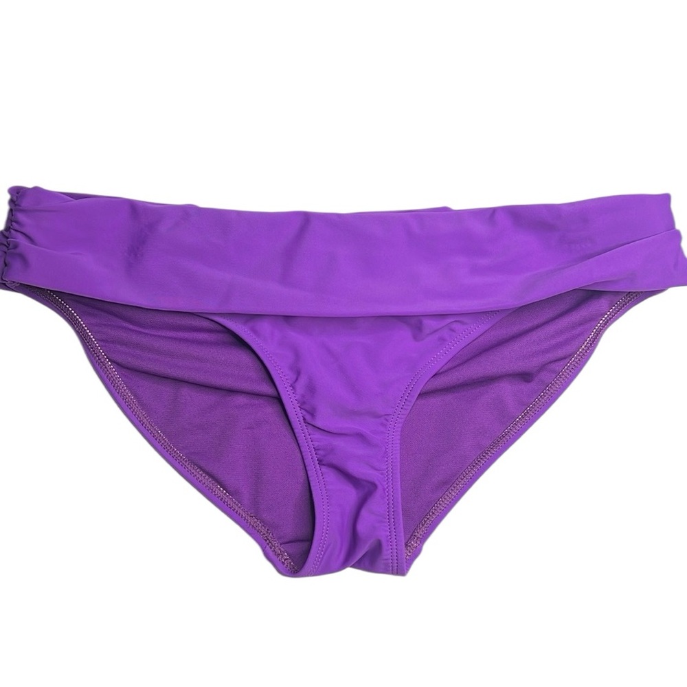 MV Women’s Purple Side Ruched Bikini Bottoms. Size L